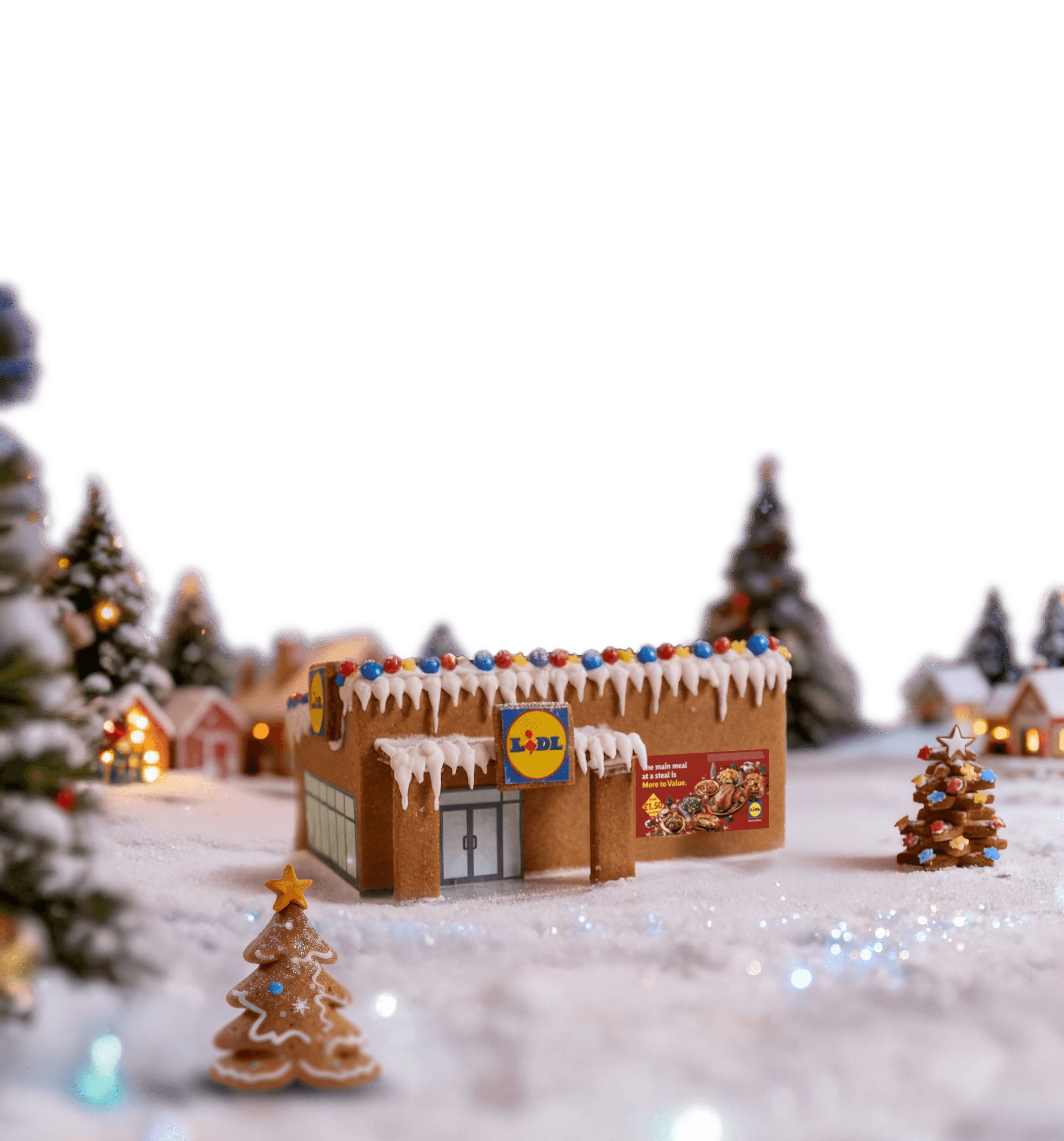 Snowy background image foreground